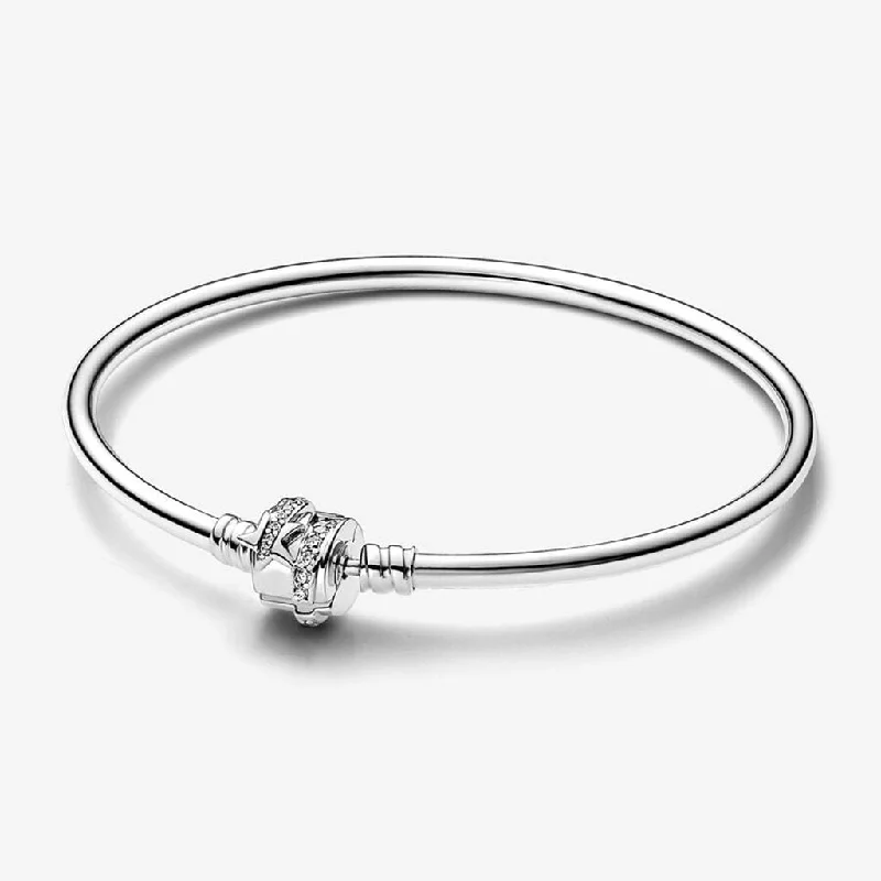 PANDORA : Pandora Moments Limited Edition Shooting Star Charm Bangle - Sterling Silver