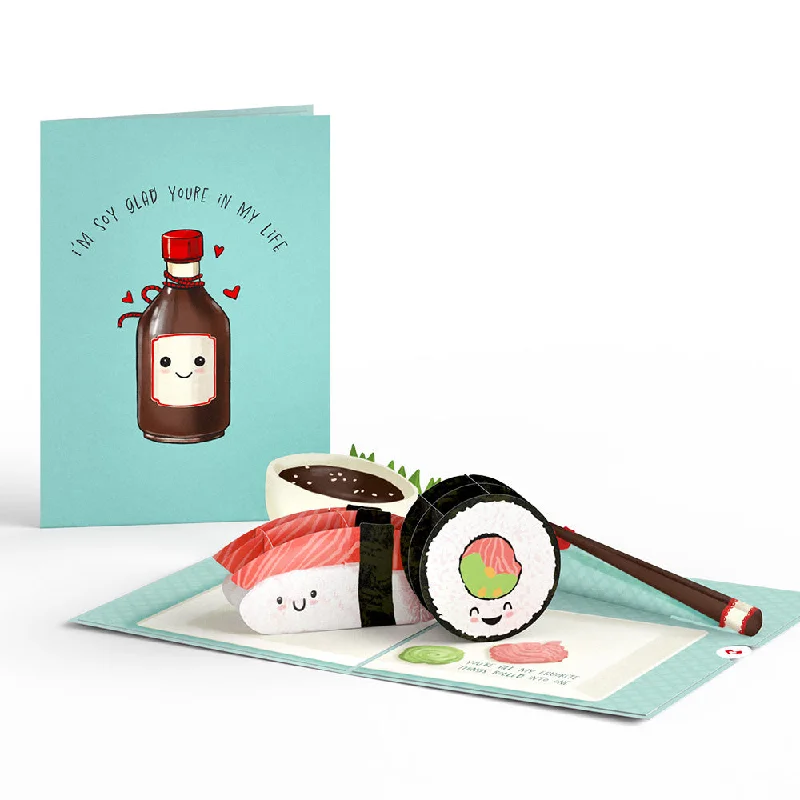 Soy Glad You're in My Life Sushi Pop-Up Card