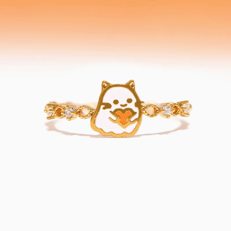 Boo Kitty Adjustable Ring