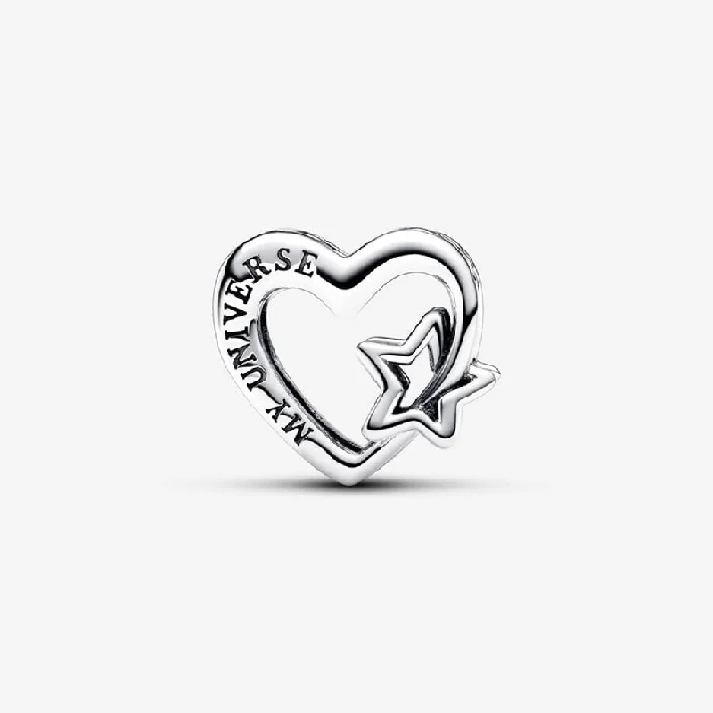 PANDORA : Openwork Family Heart & Star Charm