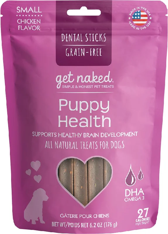 Get Naked Puppy Health Grain Free Small Dental Sticks Chicken Flavor - 6.2 oz