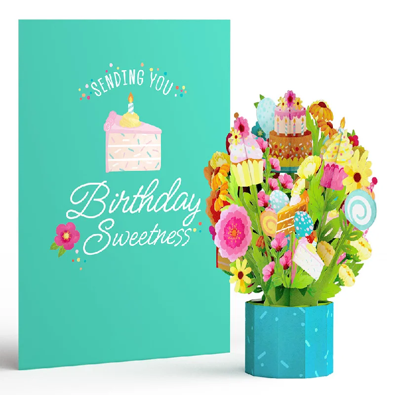 Sending You Birthday Sweetness Card with Mini Bouquet