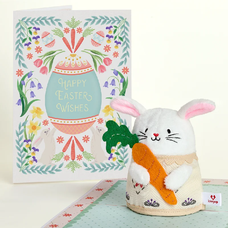 'Happy Easter Wishes' Bunny Plushpop Card