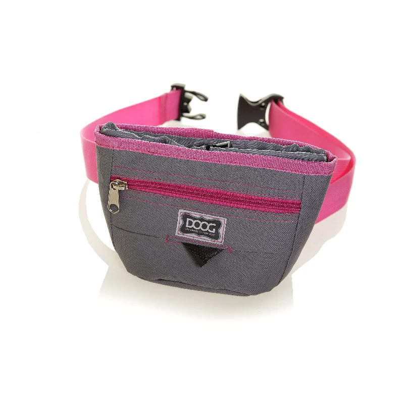 Doog Treat Pouch Grey/Pink Large***