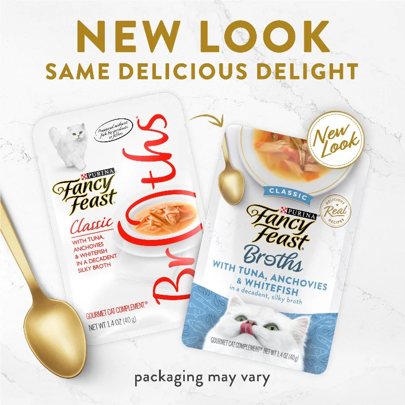 Fancy Feast Classic Tuna, Anchovies & Whitefish Broth Pouch Cat Food