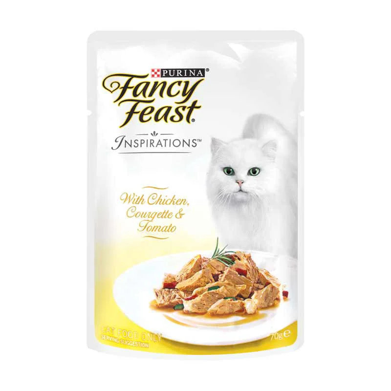 Fancy Feast Inspirations With Chicken, Courgette & Tomato Pouch Cat Food