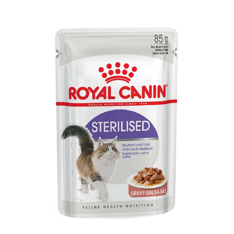 Royal Canin Feline Health Nutrition Sterilised Gravy Pouch Cat Food