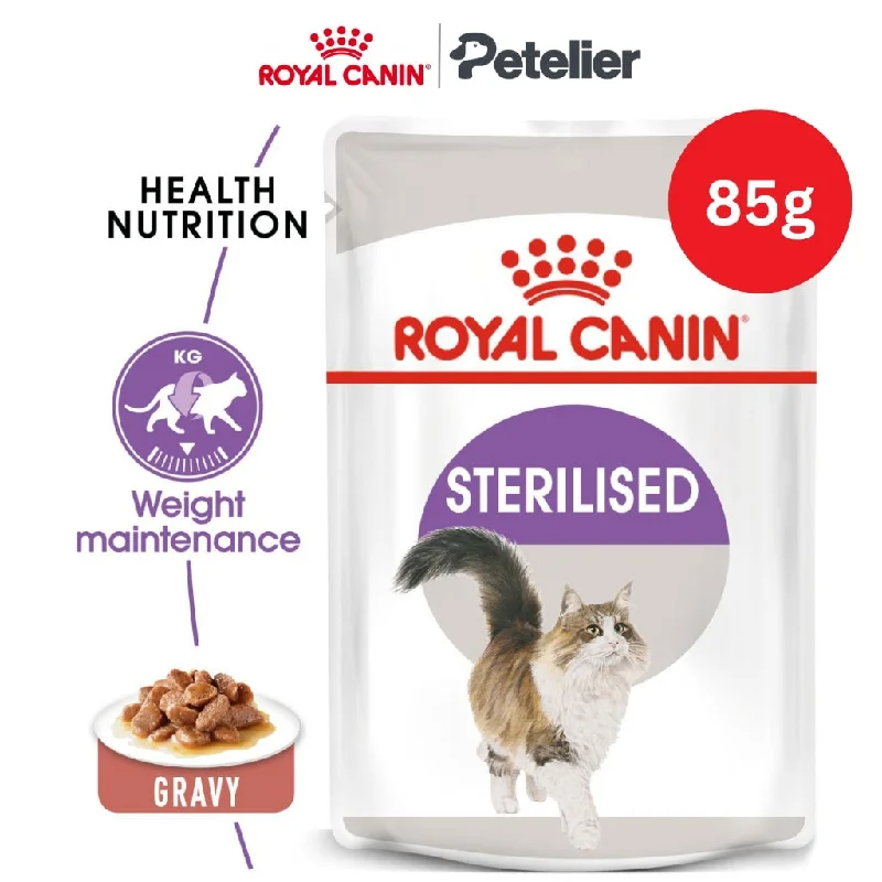 Royal Canin Sterilised 37 Gravy 85g Pouch Adult Wet Cat Food - Feline Health Nutrition