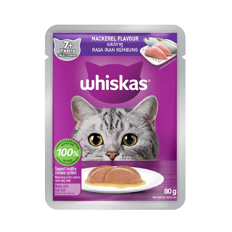 Whiskas 7+ Senior Cat Mackerel Pouch Cat Food