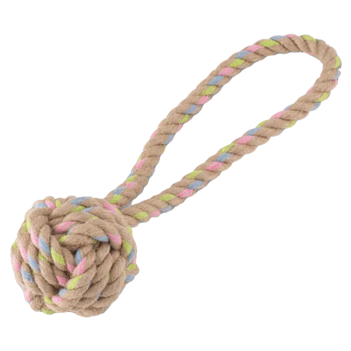 BeCo Dog Toy - Hemp Rope - Ball on Loop